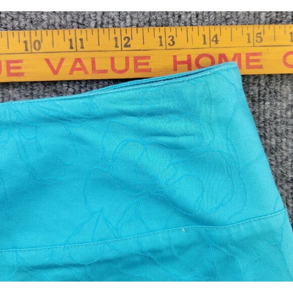 Lady Hagen Size 6 Turquoise Floral Embroidered Skirt Cotton Lined Golf Beach - Picture 7 of 8